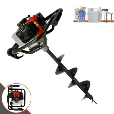 Imagem de Perfurador de Solo Perfuratriz Vant VPS-52 À Gasolina 52cc 2HP 6.500rpm Motor 2 Tempos Completo Com Broca 80X20cm