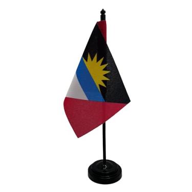 Imagem de Bandeira de Mesa Antiga e Barbuda, Decorativa, 26cm Altura Total, Multicolorido, Base Plástica, Tecido Oxford Face Única, para Escritório, Eventos e Cerimônias