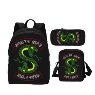 Imagem de Conjunto de mochilas escolares Riverdales Anime, mochila impermeável de nylon