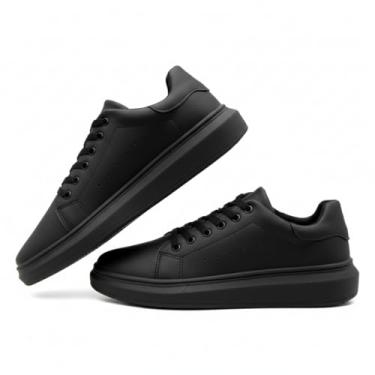 Imagem de Tênis Casual Estilo Street Moderno Sapatênis Confortável com Plataforma para Dia a Dia Trabalho Evento (Preto, BR, Adulto, Numérico, 42)