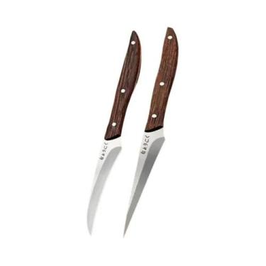 Imagem de Conjunto De Facas De Chef Em Aço Inoxidável 3 Peças Com Cabo De Madeir