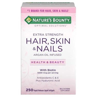 Imagem de Suplemento Nature's Bounty para cabelo, pele e unhas 250 cápsulas gela