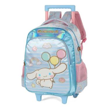 Imagem de Kit Mochila De Rodinhas Hello Kitty Cinnamoroll Azul - Luxcel