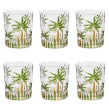 Imagem de Conjunto 6 Copos De Cristal 340ml Palm Tree Handpaint Wolff