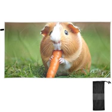 Imagem de TSENQUE Toalhas de areia Havaí para praia à prova de areia cenoura porquinho da índia toalhas grandes grandes secagem rápida leve praia essenciais presentes 152 x 76 centímetros