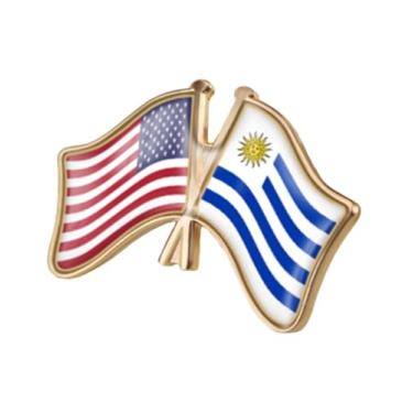 Imagem de QTAOEIONG Bandeiras dos Estados Unidos, EUA, América, EUA e muitos outros países, broche de liga de amizade com cruz, 1.3x0.9inch/32x23mm, Metal, Sem Pedra Preciosa