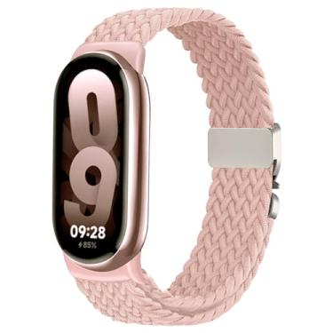 Imagem de Issinlky Pulseira trançada de nylon compatível com Xiao Mi Band 8/9/10, pulseira elástica de substituição para mulheres e homens