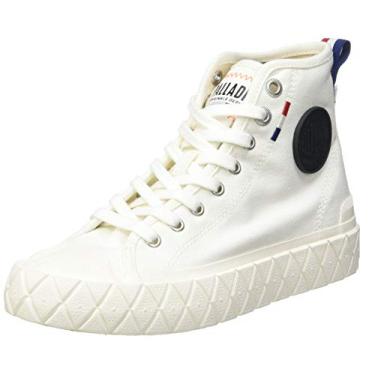 Imagem de Palladium Tênis unissex Palla Ace CVS Mid, Branco, 8 Women/7 Men