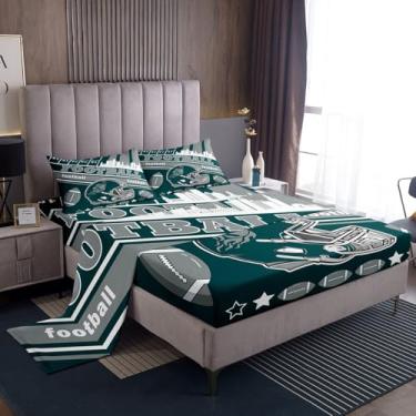 Imagem de Feelyou Jogo de lençol solteiro de futebol americano Filadélfia, presente de futebol americano, para fãs de futebol americano, cidade, com bolso alto, para meninos e mulheres