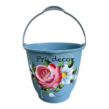 Imagem de Balde decorativo de 8 litros com alça, balde decorativo(Cinza)