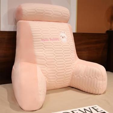 Imagem de CYTJHMD Almofada de leitura para cama, almofada confortável, removível, encosto macio, multifuncional, apoio para as costas para relaxar assistindo TV, coelho, 60 x 50 cm
