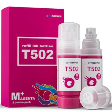 Imagem de OFFICENTER Garrafas de refil de tinta T502 502 Magenta para ET-4760 ET-2760 ET-2750 ET-2720 ET-3760 ET-2850 ET-15000 ET-4700 ET-3710 ET-3850 ET-3750 ET-2800 3 Impressora ET-3930 ET-2980 ET-2988 (2 x