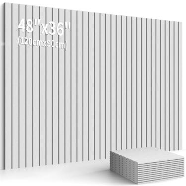 Imagem de Tábuas de cortiça para paredes 122 x 91 cm, placa de feltro alternativa, pacote com 12 quadros de avisos de azulejos de feltro para parede, quadro grande de cortiça para escritório, quadro de pinos