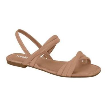 Imagem de Sandália Rasteirinha Feminina Moleca Napa- Nude-Feminino