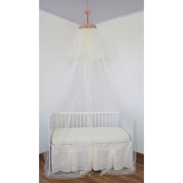 Imagem de Mosquiteiro De Teto Tenda Cortinado Para Berço Tulle Rosê Nude - POLYB