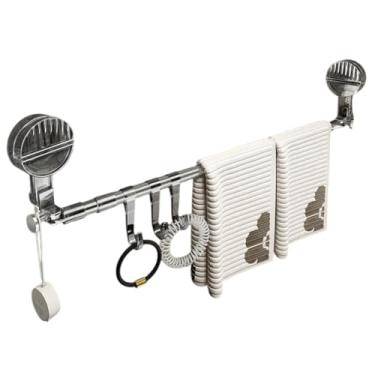 Imagem de Cabides para Toalhas de Banheiro para Montagem na Parede,Barra Com Ventosas - Barra Metalica Aco Inoxidavel Cozinha Cafe - Organizador Armazenamento Comercial Pesado Montagem Parede