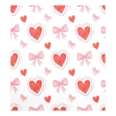 Imagem de Blueangle Pink Bows Capa magnética para lava-louças Dia dos Namorados, decoração da capa frontal da máquina de lavar louça, adesivos de eletrodomésticos, adesivos de eletrodomésticos, 58 cm C x 66 cm