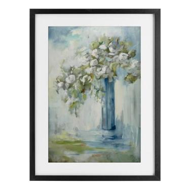 Imagem de Stupell Industries Vaso de flores alto em pé impressão emoldurada preta sob vidro design por Mary Parker Buckley, 23 x 17