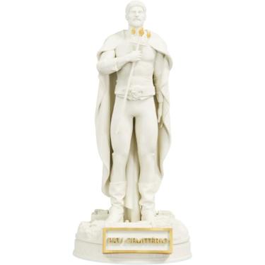 Imagem de Estátua Exu Cemitério Umbanda Candomblé (Cor Mármore Dourado)