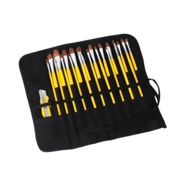 Imagem de Bolsa De Armazenamento Para Pincéis De Pintura Em Lona Com 22 Comparti