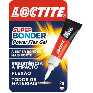 Imagem de Loctite Super Bonder Power Gel, Cola Transparente com Fórmula Especial Flexível, Super Forte, Supercola Para Todos os Tipos de Materiais, 1x2g
