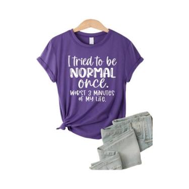 Imagem de Camiseta Modal Multicolorida Feminina De Manga Curta Casual Estilo Hip