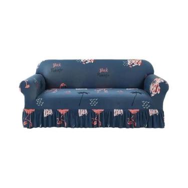 Imagem de Capa De Sofá Antiderrapante Elástica Estampada Protetor De Móveis Para