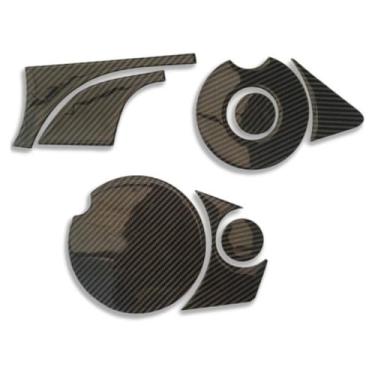 Imagem de Adesivo Protetor Motor Compatível Fan Titan 150 Carbono Resinado