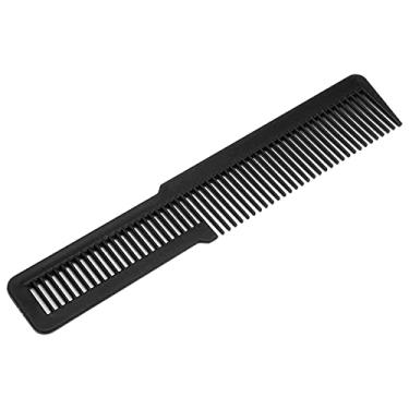 Imagem de Cryfokt Pente de Cabeleireiro Profissional de Dentes Largos e Finos Pente Arredondado Suave para Todos Os Tipos de Cabelo, de Bolso Durável para Massagem Eficaz No Couro Cabeludo, de Corte de Cabelo de Plástico para Estilo de Barbeiro, 1 (Preto)