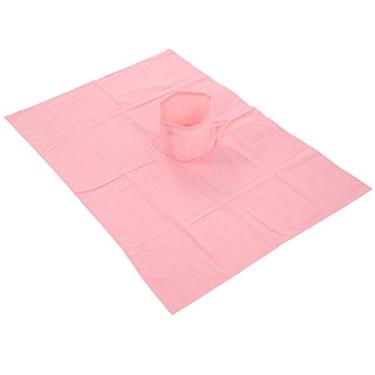 Imagem de Cryfokt Capa de Mesa de Massagem de Algodão Macio para Salão de Beleza Capa de Cama de Massagem para Salão de Beleza, 70 X 100 Cm, Material Ecológico, Adequado para a Pele e Confortável Ao Toque (Rosa)