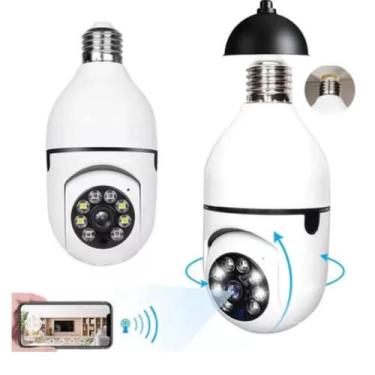 Imagem de Câmera Segurança IP 360 Lâmpada Wi-fi Visão Noturna Áudio Hd - Kapbom