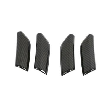 Imagem de Acessórios interiores de fibra carbono janela do carro apoio braço maçaneta da porta capa guarnição Compatível com Audi q3 2019 2020 2021 2022 2023