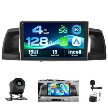 Imagem de Inefala Câmera reserva 4G 128G para Toyota Corolla 2005-2012 Rádio CarPlay 22.9 cm Incell Touchscreen Car Stereo Android 15 Android Auto Bluetooth 5.0 GPS WiFi 18UI