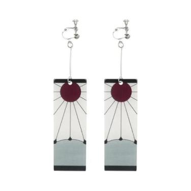 Imagem de Brincos Longos De Acrílico Tanjiro Demon Slayer Anime Cosplay Para Mul