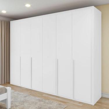 Imagem de Guarda Roupa Casal 100% Mdf 6 Portas Easy Space Branco -lopas