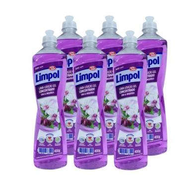 Imagem de Kit c/ 6 detergentes limpol gel uva e orquidea 400g