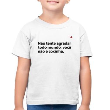 Imagem de Camiseta Algodão Infantil Você não é coxinha - Foca na Moda, Branco, 8
