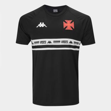 Imagem de Camisa Vasco Kappa Supporter Stripe Masculina-Masculino