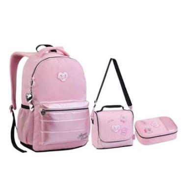Imagem de Kit Mochila Lancheira e Estojo Bolso Notebook Lorena-Feminino