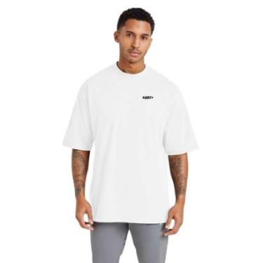 Imagem de Camiseta Oversized Masculina Estampada em Algodão Respirável para Uso Diário-Masculino