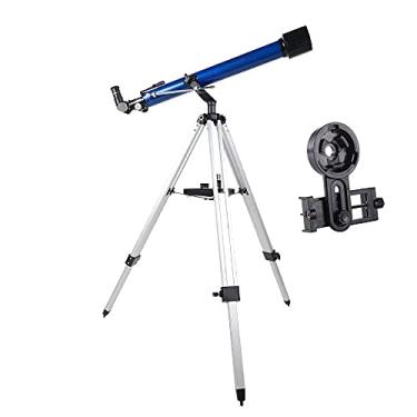 Imagem de pcagfaajmh Telescópio para adultos iniciantes crianças 60 mm abertura 800 mm telescópio refrator compacto astronômico BAK4 prisma FMC telescópio para astronomia com adaptador de smartphone e tripé