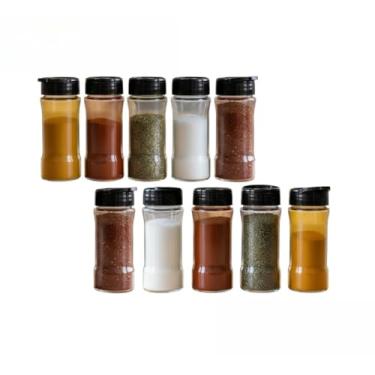 Imagem de Kit 15 Potes Organizadores de Mantimentos e Especiarias com Tampa Dosadora para Condimentos e Cozinha (10 unidades)