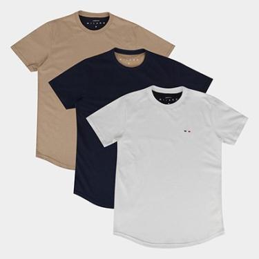 Imagem de Kit Camiseta Industrie Itália Alongada Masculina - 2 Peças-Masculino