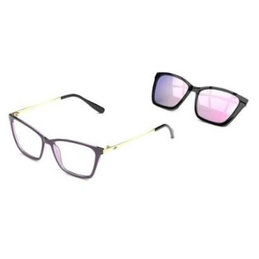 Imagem de Armação Óculos Mormaii Swap 3 M6081c8357 Lilas Parede Translucido Clip On Polarizado-Unissex
