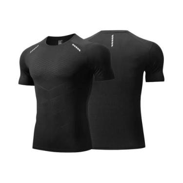 Imagem de Camiseta De Corrida Masculina Em Seda Fria, Manga Curta, Dry Fit, Para