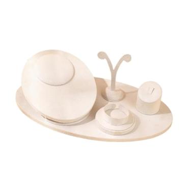 Imagem de Colaxi Expositor de Joias, Porta-Presentes, Decoração, Brincos, Ornamento Elegante e Versátil para Lojas, Uso Pessoal, Feiras e Expositores, Bege