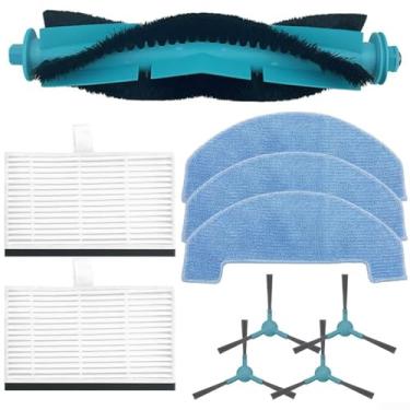 Imagem de Upgrade Your Ultenic D10 with Replacement Kit: Main Brush, Side Brushes, Mop Cloth & Filters Efficient Cleaning(01)