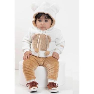 Imagem de Conjunto Casaco Calça Pelo Bebê Menino Inverno Lessa B8927-Masculino