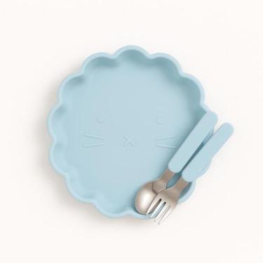 Imagem de Kit Prato com Talher Infantil com Ventosa Linha Cute  BPA Free, Introd