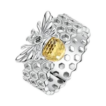 Imagem de Anel Feminino De Prata Esterlina 925 Com Caveira, Laço, Coroa, Coração